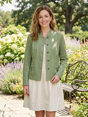 ConradC Faux Suede Women's Button Down Jacket Size 14